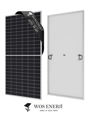 WOS ENERJİ 35'li Palet Güneş Paneli Half Cut 450 Watt Monokristal Perc 144 Hücreli Solar Panel (B Class)