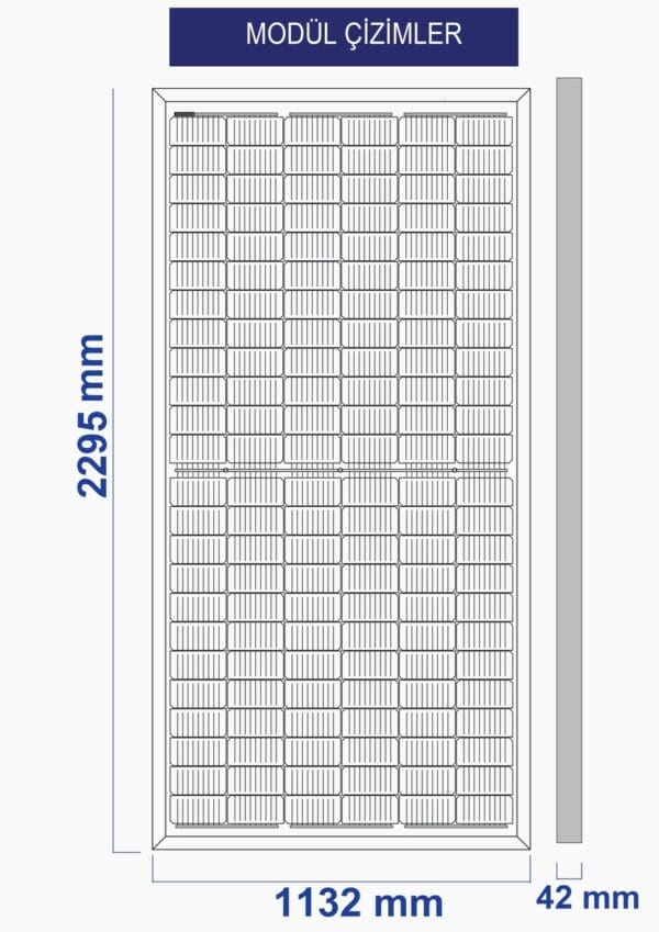 WOS ENERJİ 545 W Watt Güneş Paneli Half Cut Monokristal Perc 144 Hücreli (B Class) - Görsel 4