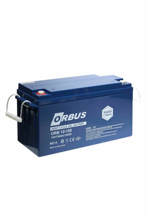 Orbus 12 V Volt 150 Ah A Amper Karbon Jel Akü Derin Döngü