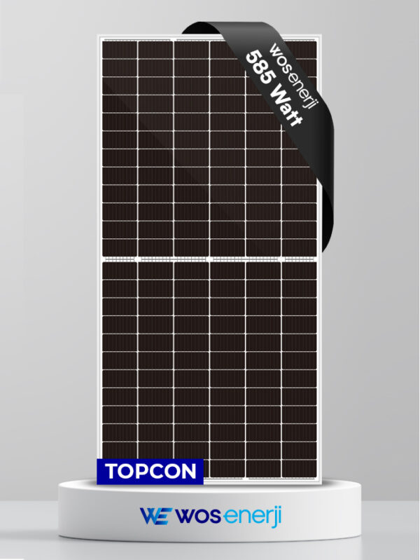 WOS ENERJİ 585 W Watt Güneş Paneli Half-Cut Topcon Çift Cam Solar Panel (Çift Yönlü) - Görsel 2